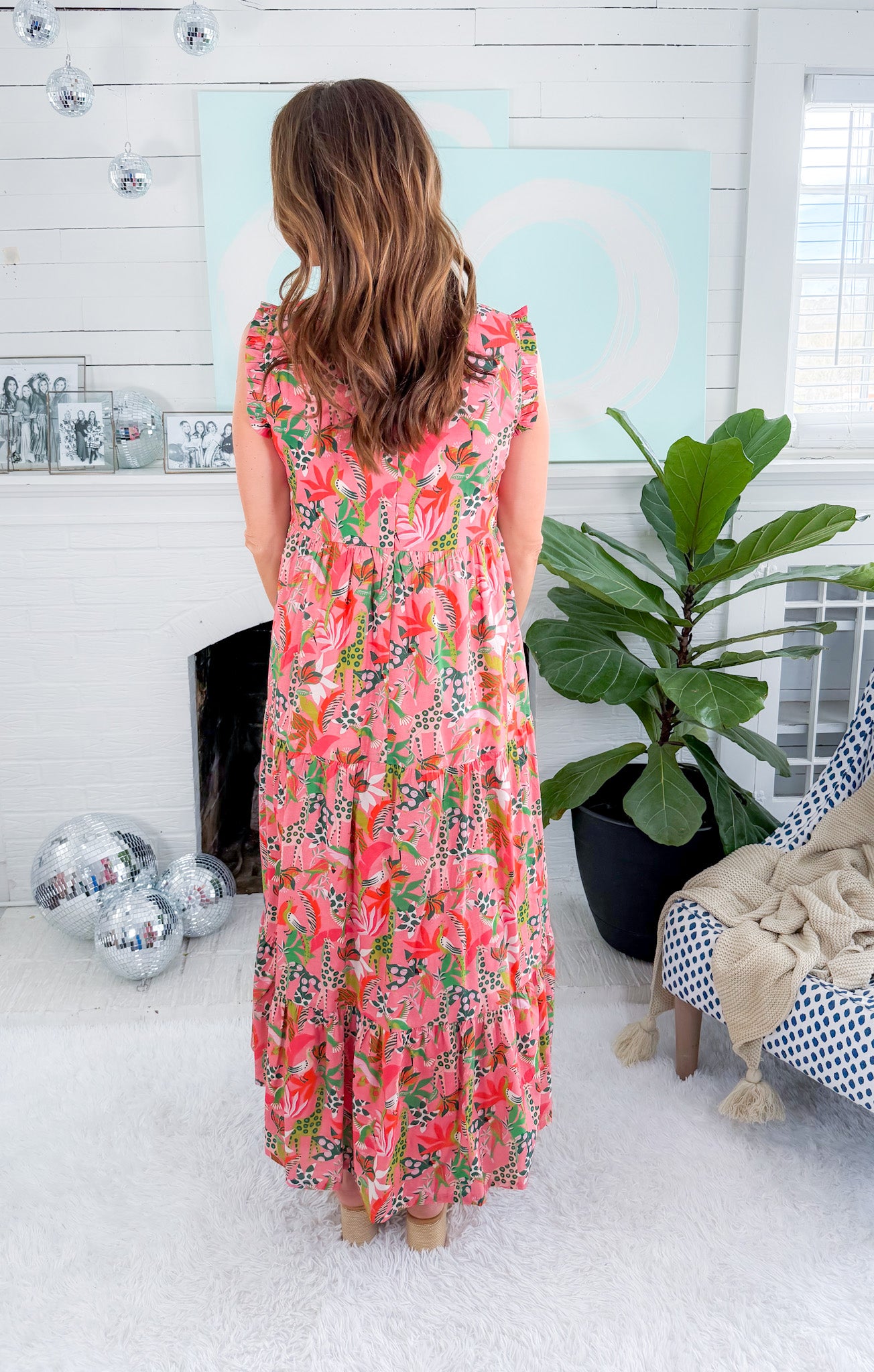 Clara Pink Safari Maxi Dress Briton Court