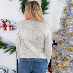 Clara Silver Metallic Sweater