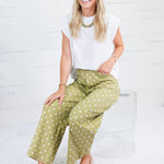 Clarence Olive Dottie Pants Glam