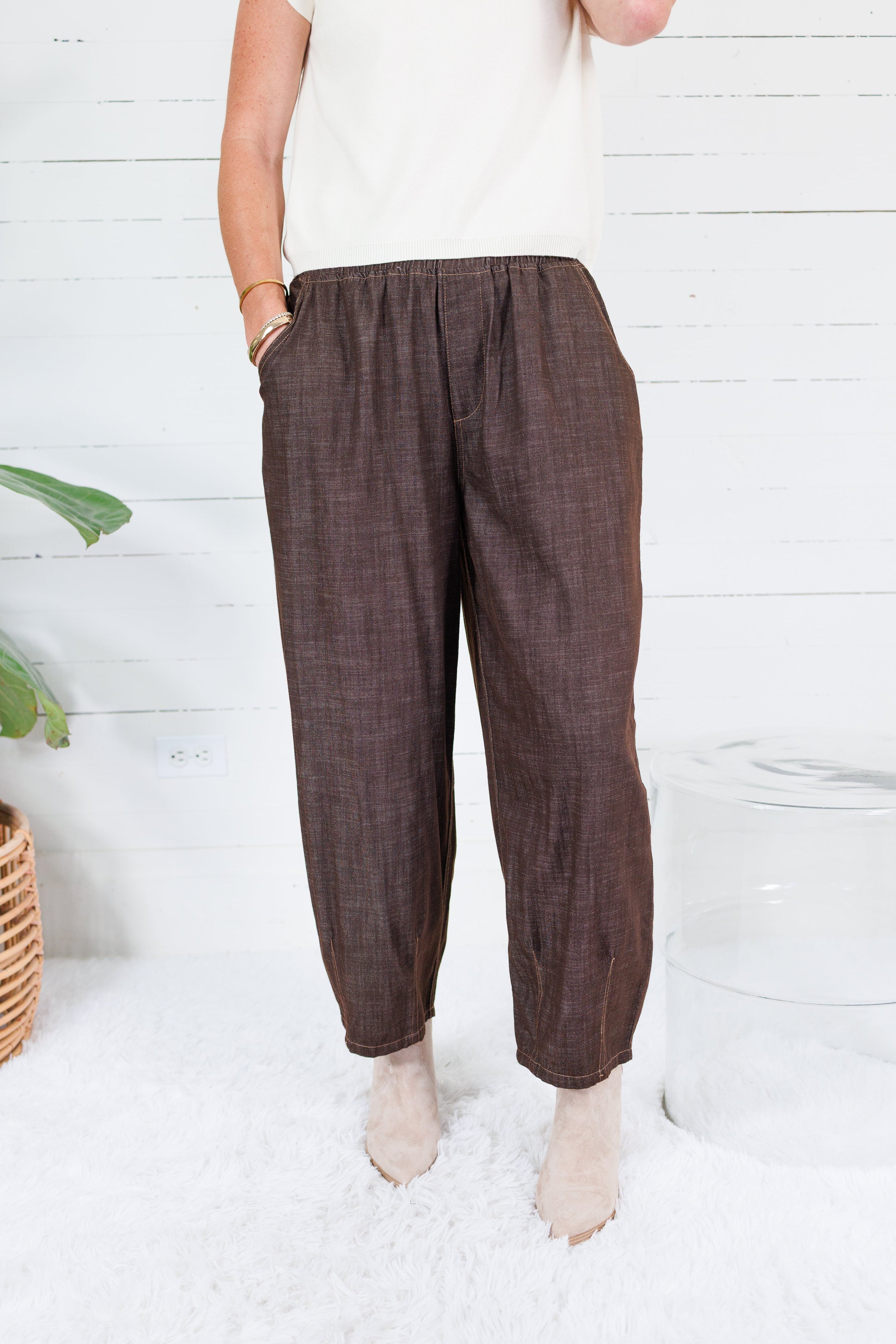 Claude Espresso Pegged Pants Mustard Seed