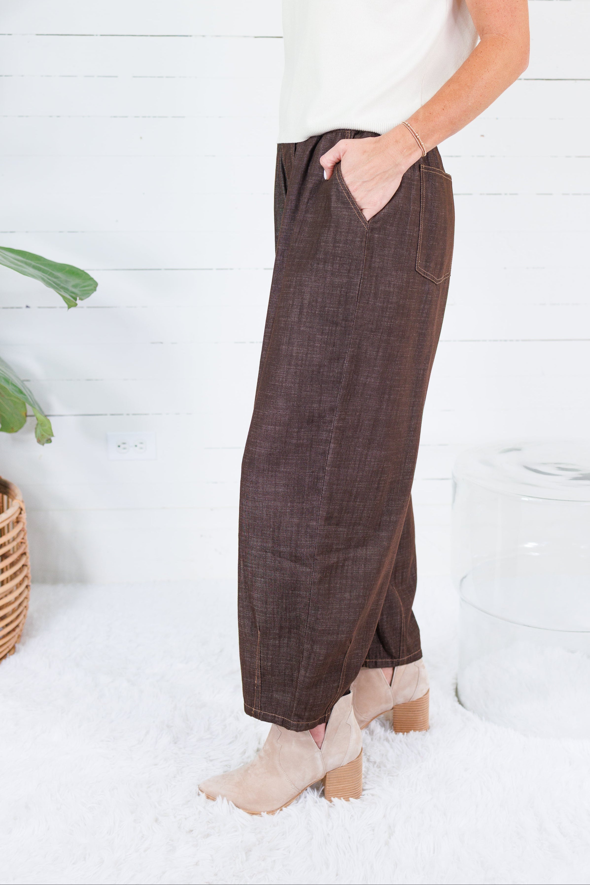 Claude Espresso Pegged Pants Mustard Seed