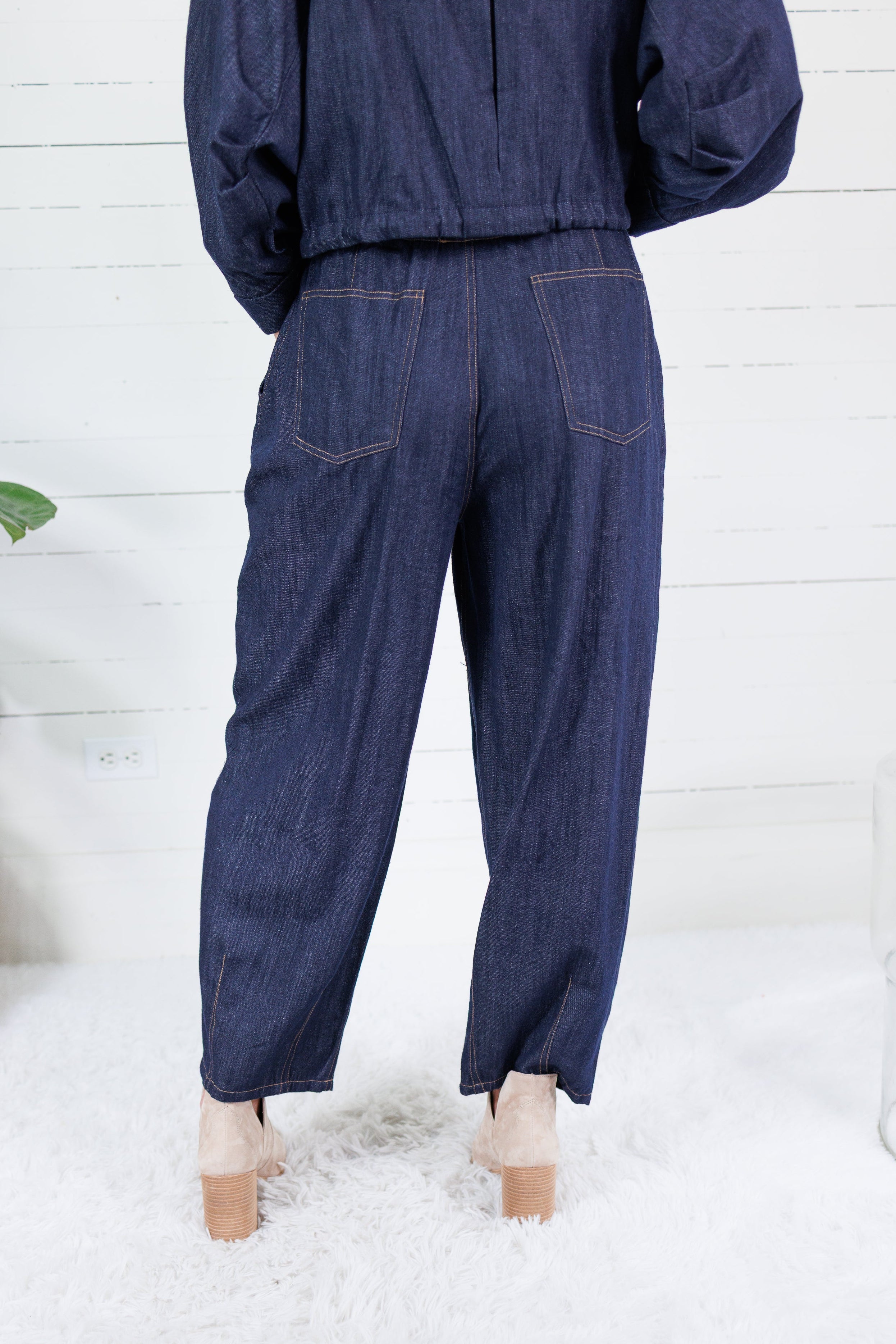 Claude Indigo Pegged Pants Mustard Seed