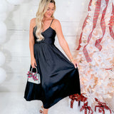 Claudine Black Draped Dress Lucy Paris