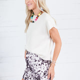 Clayton Ivory Sleeveless Sweater Entro