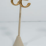 Clement Wide Gold Hammered Hoops