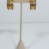 Clement Wide Gold Hammered Hoops