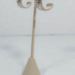 Clement Wide Silver Hammered Hoops