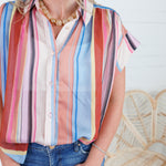 Clementine Striped Top