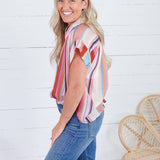 Clementine Striped Top