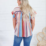 Clementine Striped Top
