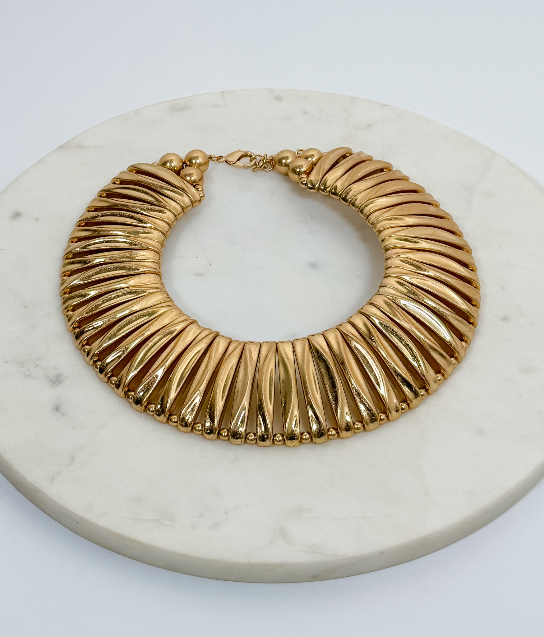Cleopatra Vintage Gold Short Necklace