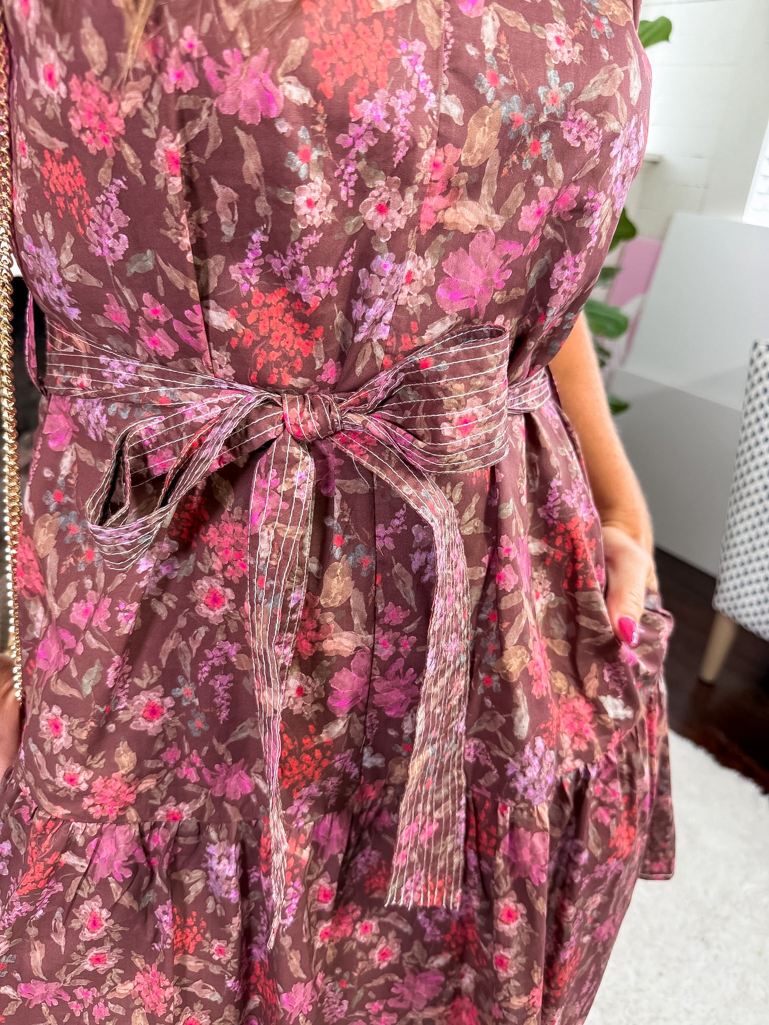 Clive Brown Floral Mini Dress