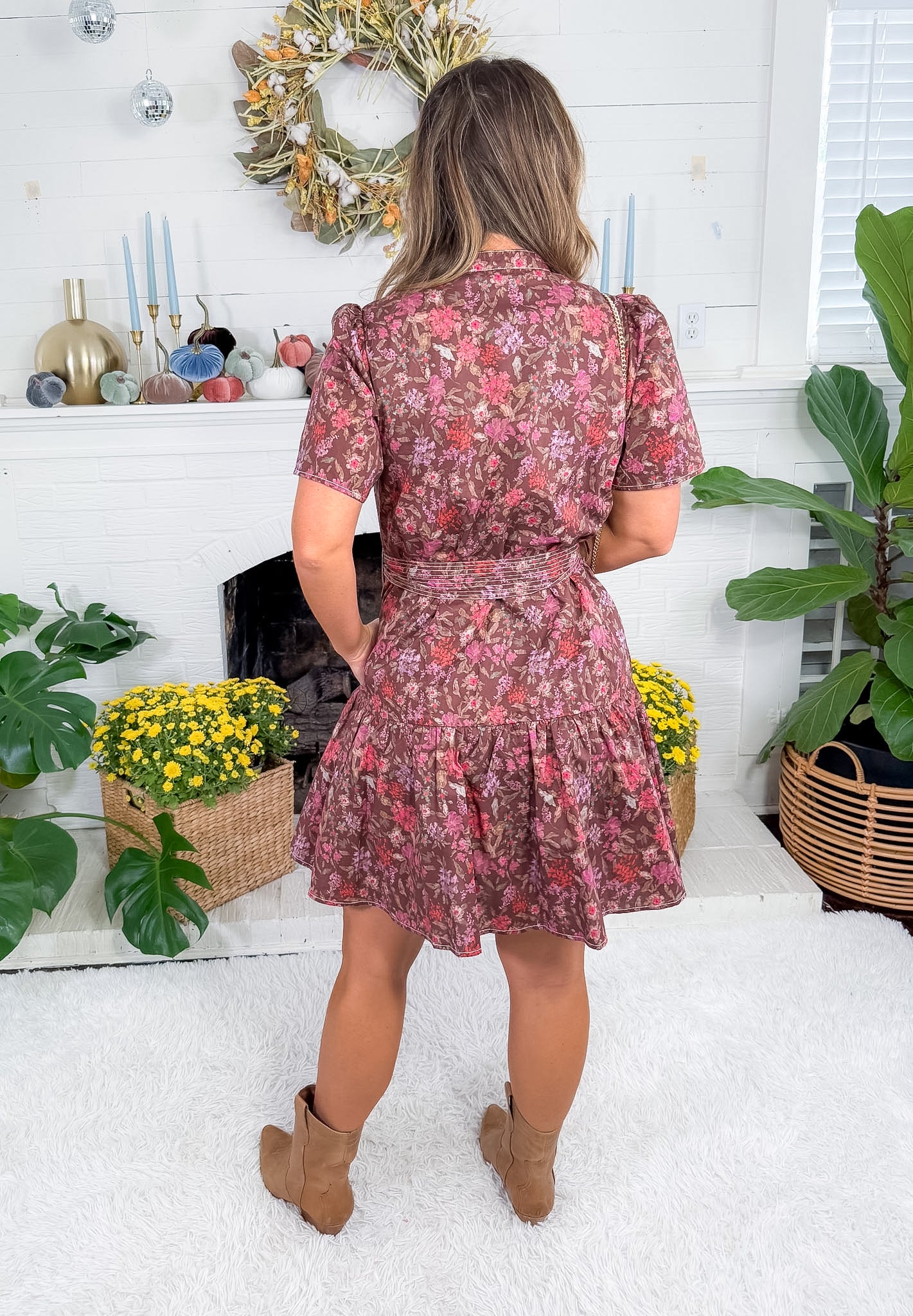 Clive Brown Floral Mini Dress