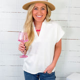 Cloud White Preppy Top Entro