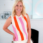 Clusia Pink + Orange Sweater FRNCH