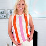 Clusia Pink + Orange Sweater FRNCH