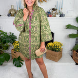 Colette Topiary Green Mini Dress Double A the Label