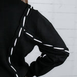 Collier Black + Ivory Trim Sweater THML