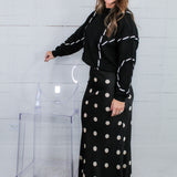 Collier Black + Ivory Trim Sweater THML