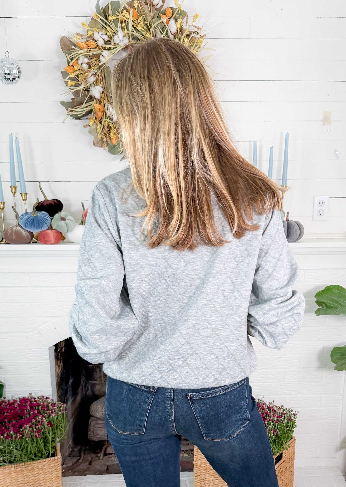 Collier Gray Quilted Top THML