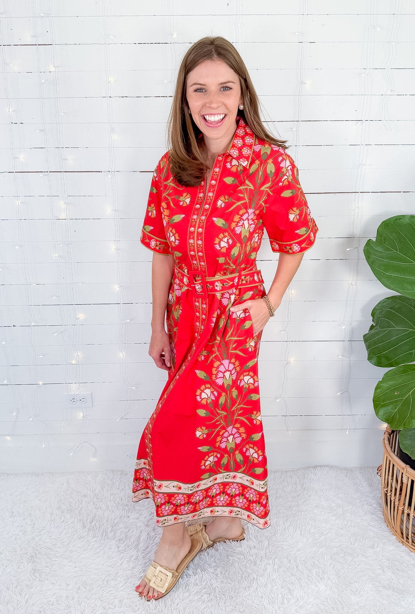 Collins Poppy Indian Flower Maxi Dress Elizabeth James the Label 