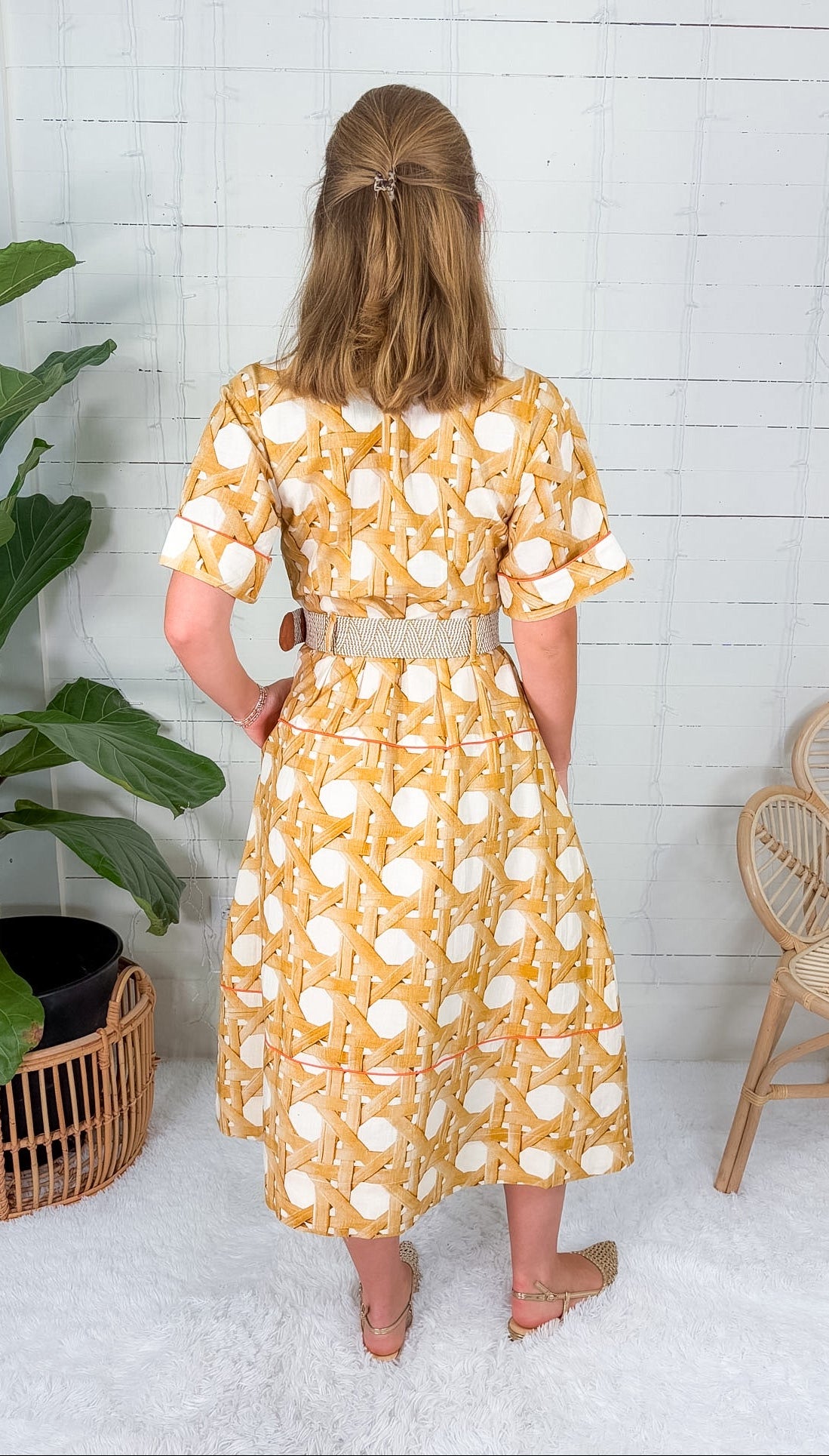 Collins Wicker Midi Dress