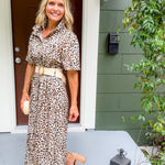 Commander Animal Print Midi Dress
