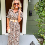 Commander Animal Print Midi Dress