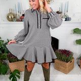 Commander Black Check Mini Dress Entro