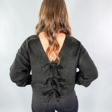 Compton Black Back Bow Sweater