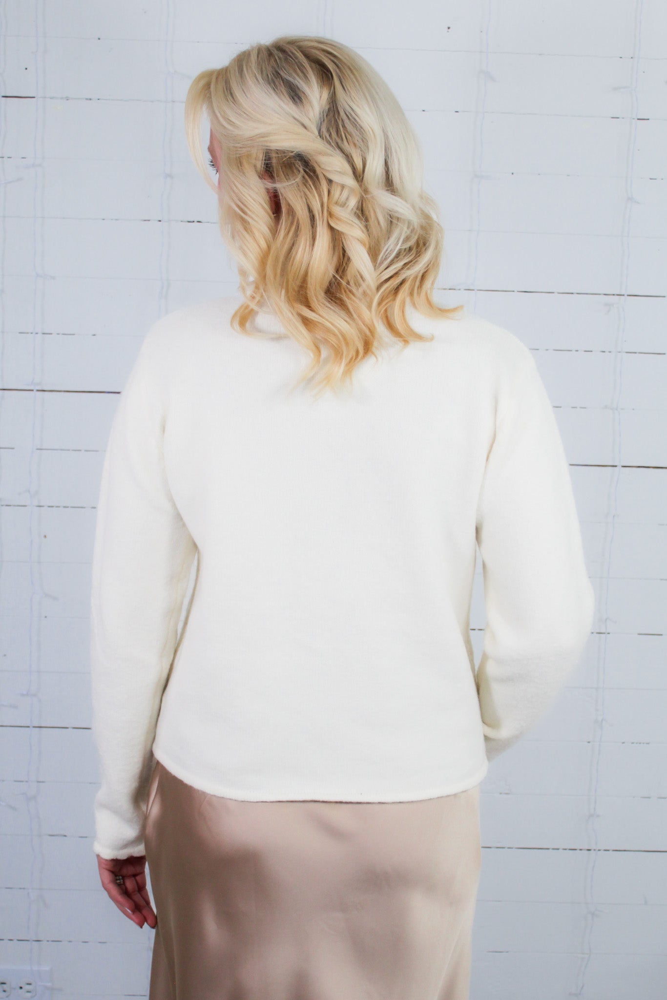 Constance Cream Scallop Edge Cardigan