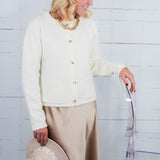 Constance Cream Scallop Edge Cardigan