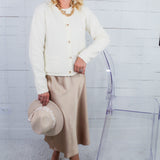 Constance Cream Scallop Edge Cardigan