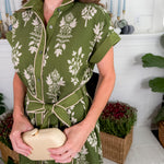 Constance Olive Tiered Maxi Dress Entro