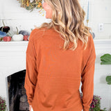 Consuelo Copper Flat Knit Sweater Staccato