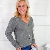 Conway Grey + Colorful Buttons Cardigan Compania Fantastica