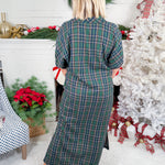 Conyers Green Plaid Maxi Dress Entro