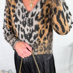 Cosmic Cheetah Brown Cardigan Elan