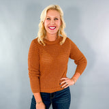 Cosmo Cinnamon Crochet Sweater KUT