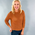 Cosmo Cinnamon Crochet Sweater KUT