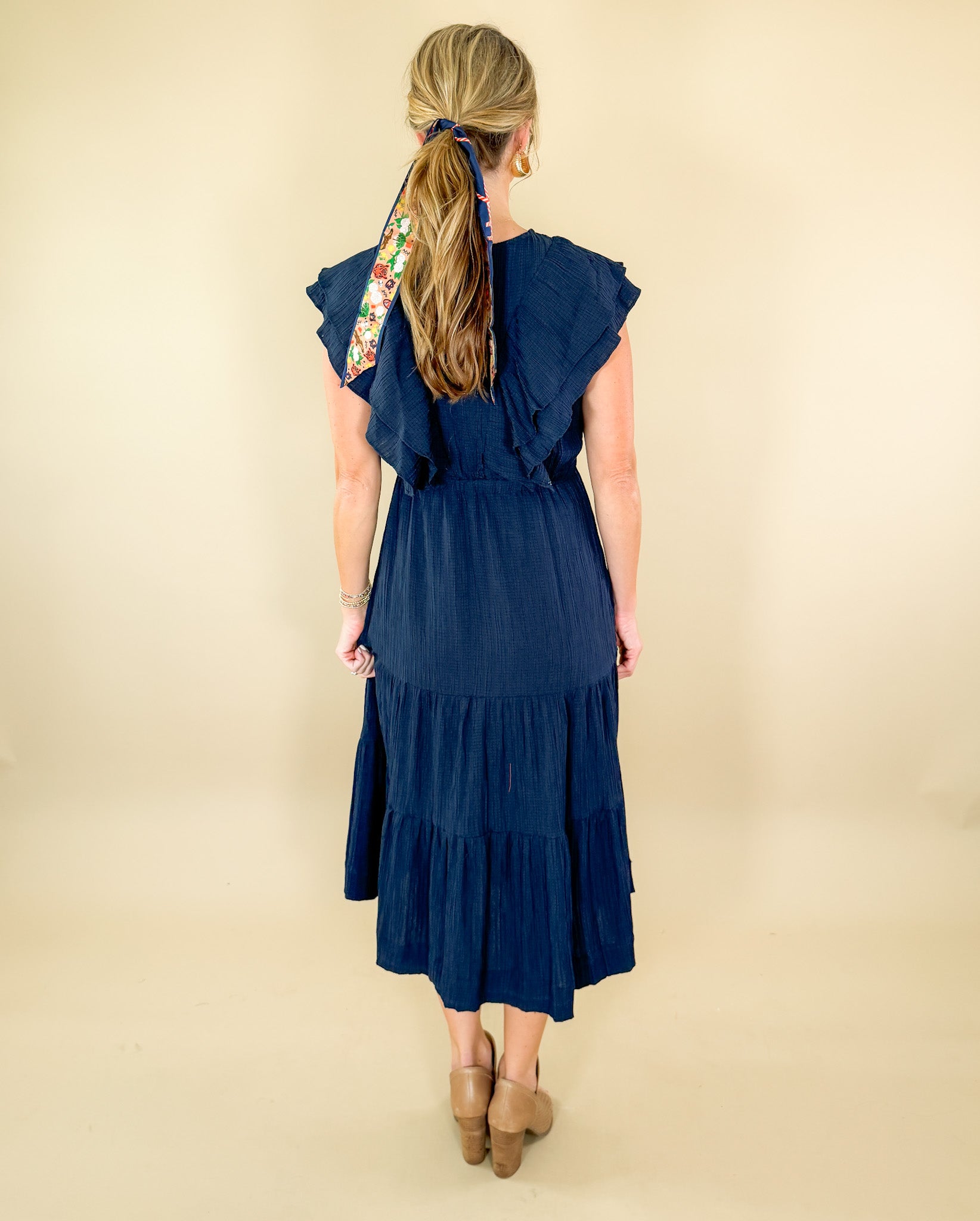 Cosmos_Textured_Navy_Maxi_Dress