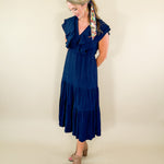 Cosmos_Textured_Navy_Maxi_Dress