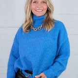 Covington Blue Turtleneck Sweater Molly Bracken