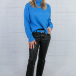 Covington Blue Turtleneck Sweater Molly Bracken