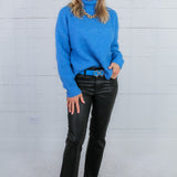 Covington Blue Turtleneck Sweater Molly Bracken