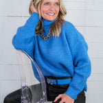 Covington Blue Turtleneck Sweater Molly Bracken