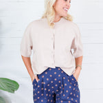 Covington Oatmeal Elbow Sleeves Cardigan Glam