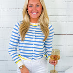 Crew Chambray + Sunshine Stripe Cardigan Staccato 