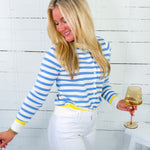 Crew Chambray + Sunshine Stripe Cardigan Staccato 