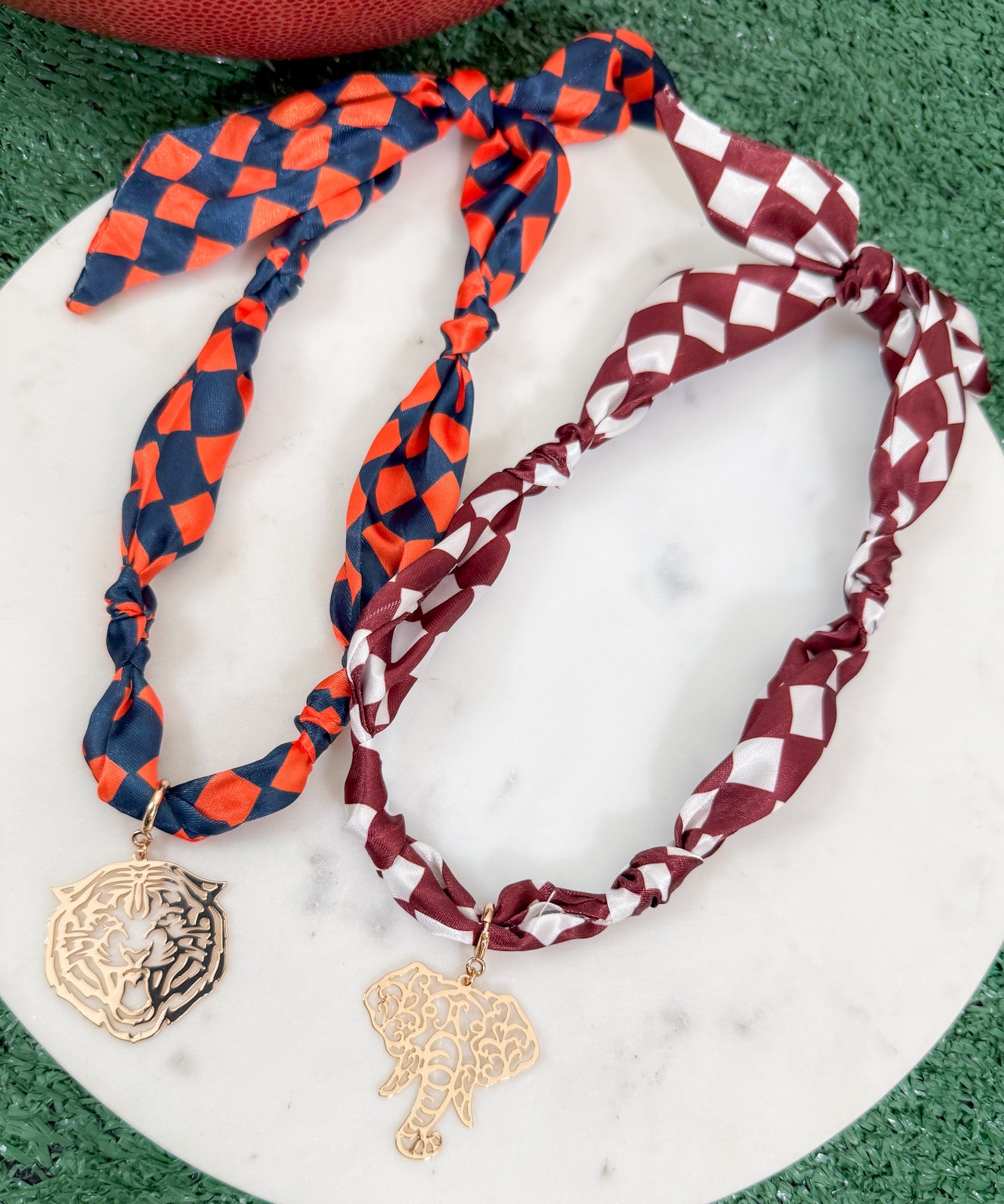 Crimson Tide Elephant Gameday Scarf Necklace